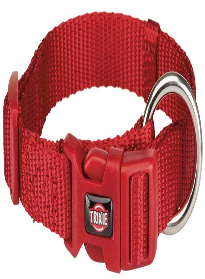 Red : Trixie Premium Dog Collar, 40 - 65 x 25 mm, Red